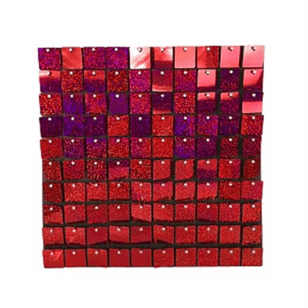 Placa Shimmer Wall Vermelha Holográfica