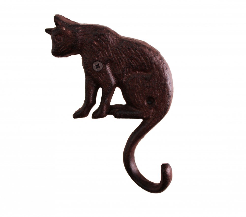 Gancho decorativo de parede em ferro - Estilo gato / Porta Chaves - Cabideiro