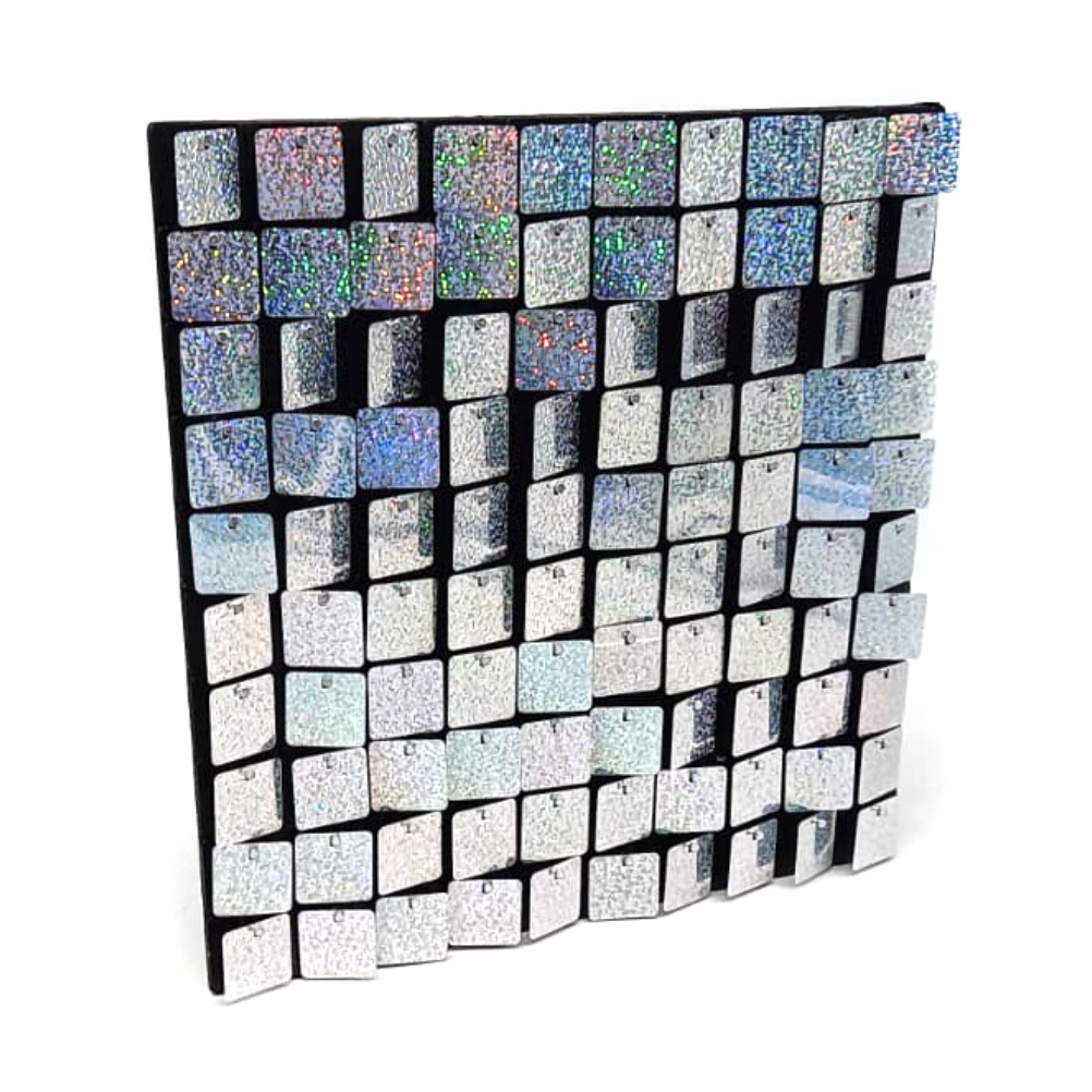 Placa Shimmer Wall Prata Holográfica