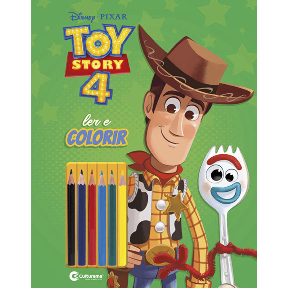 Toy Story 4 Ler e Colorir com Lápis