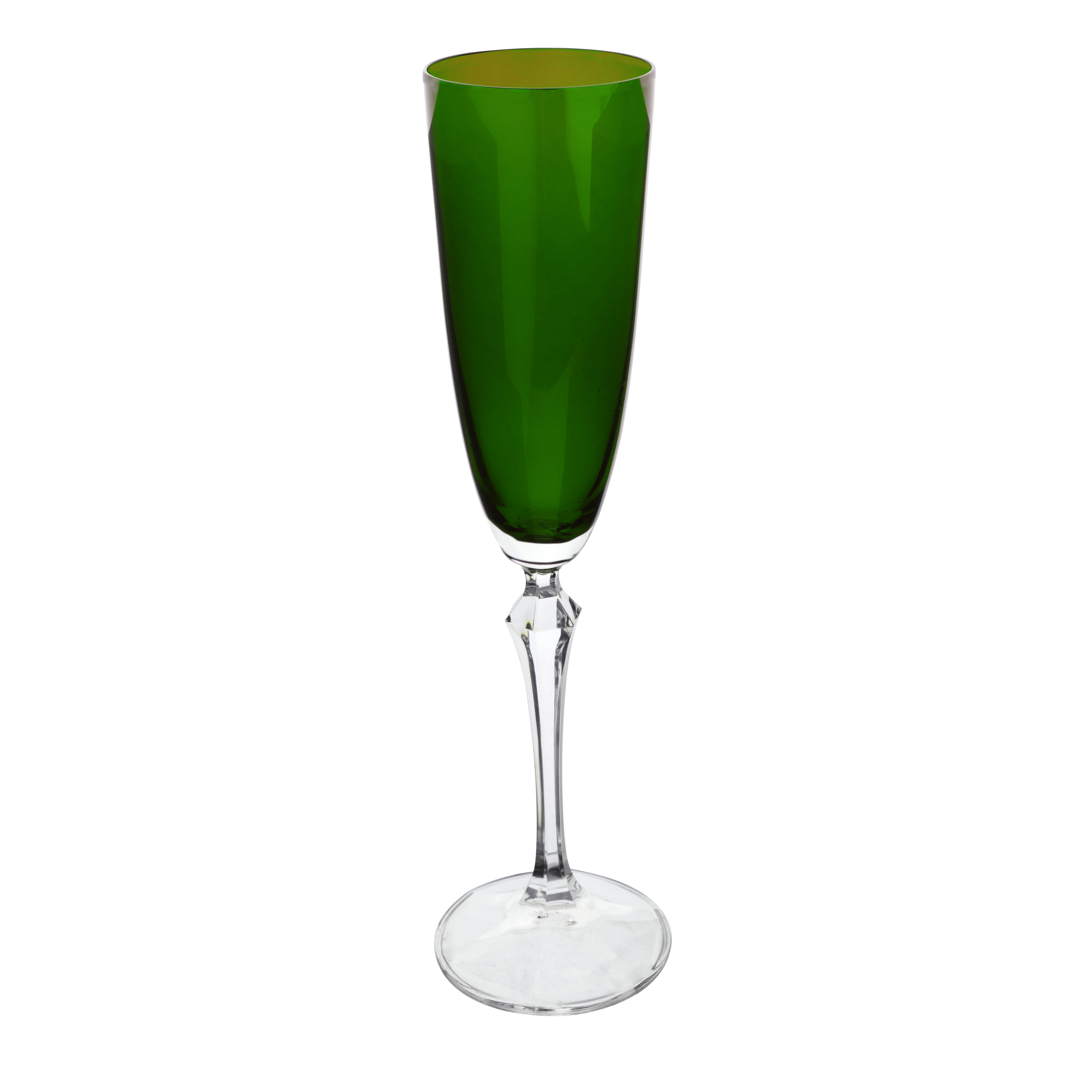 Jogo de 6 tacas para agua Elizabeth em cristal ecologico 350ml A23cm cor verde