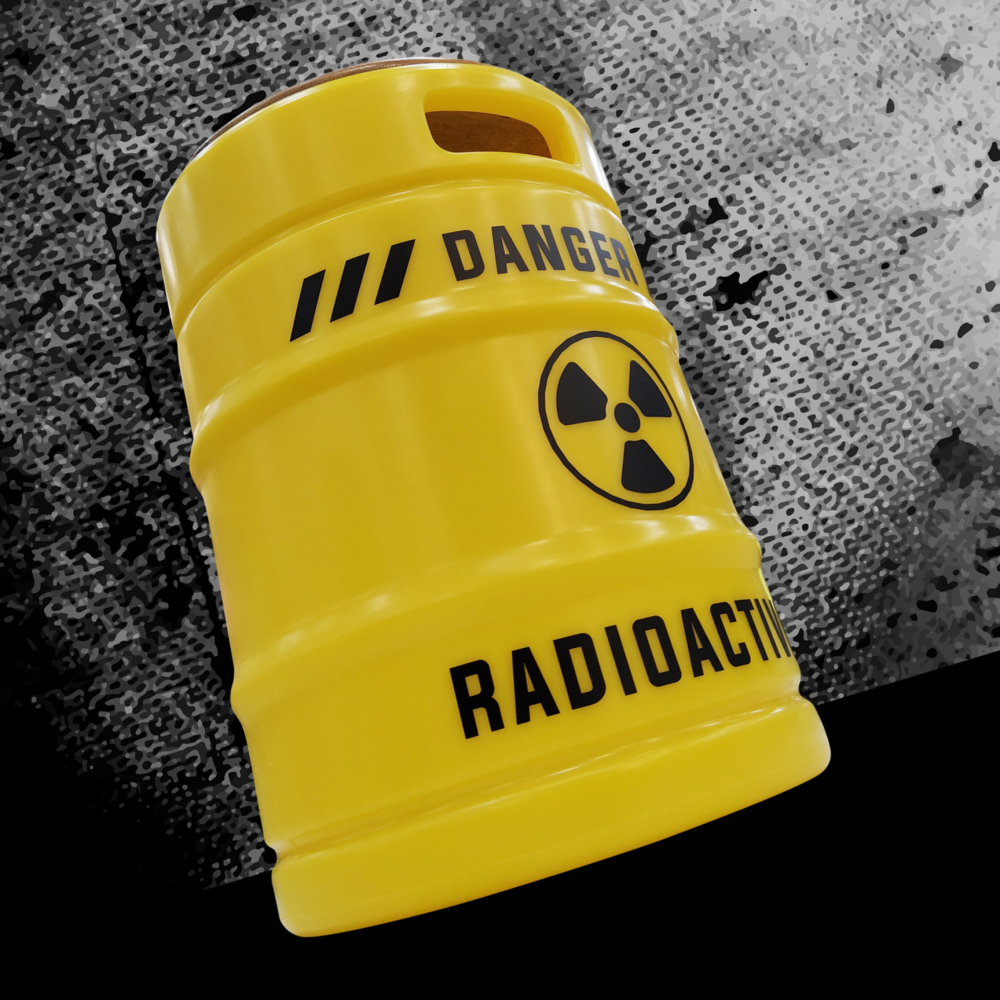 Barril Banco - Radioativo - Amarelo