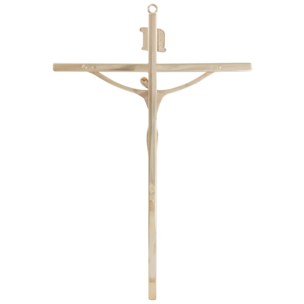 Galeria de imagens Adorno Cruz Estilizado Dourado Extra Grande 35cm