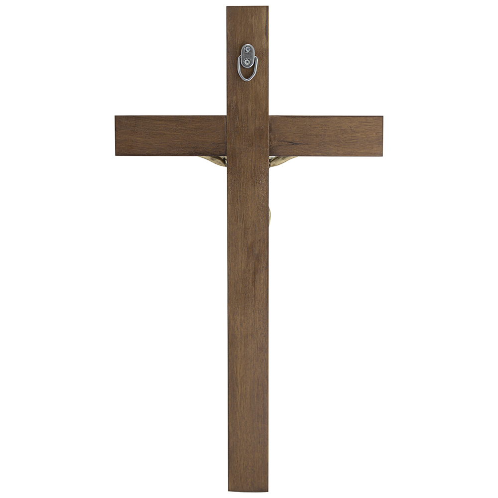 Galeria de imagens Adorno Cruz de Madeira Nobre com Aplique OV para Parede 70cm