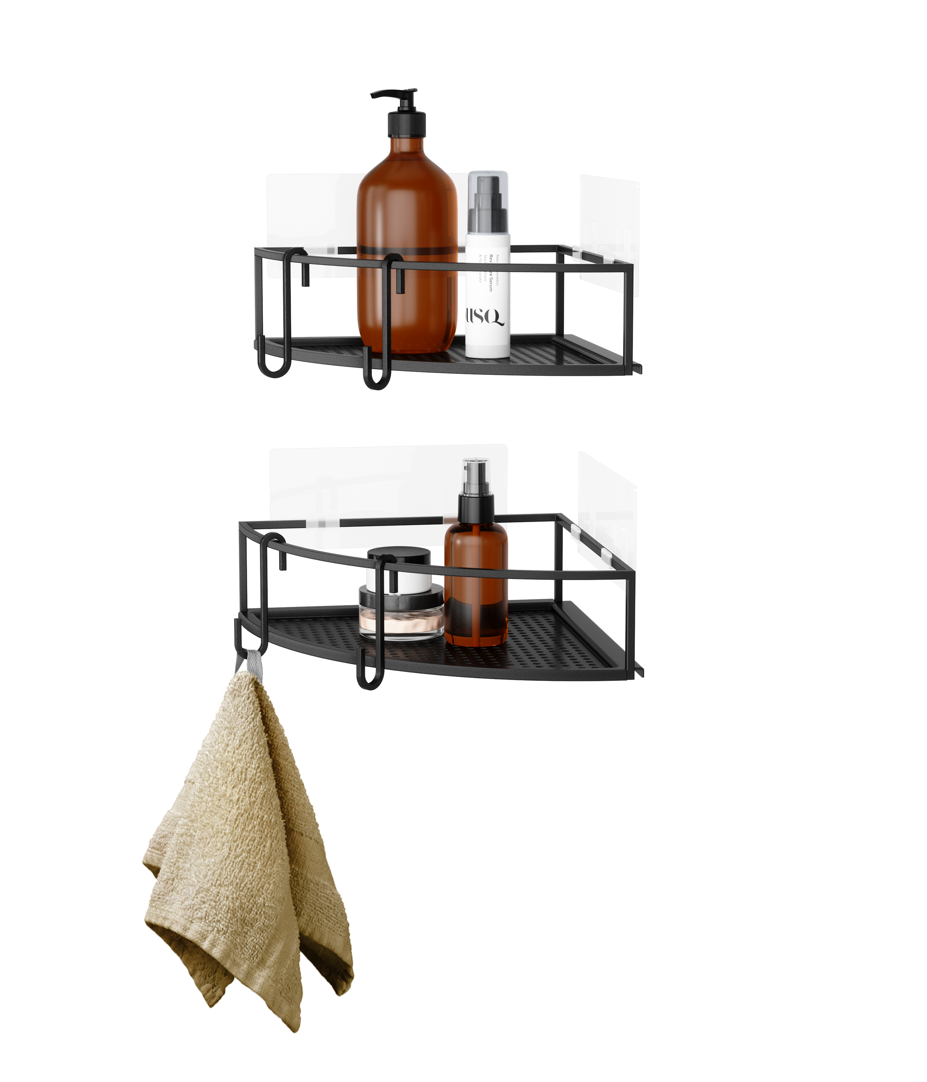 Galeria de imagens Cestos de canto Umbra Cubiko, conjunto com dois